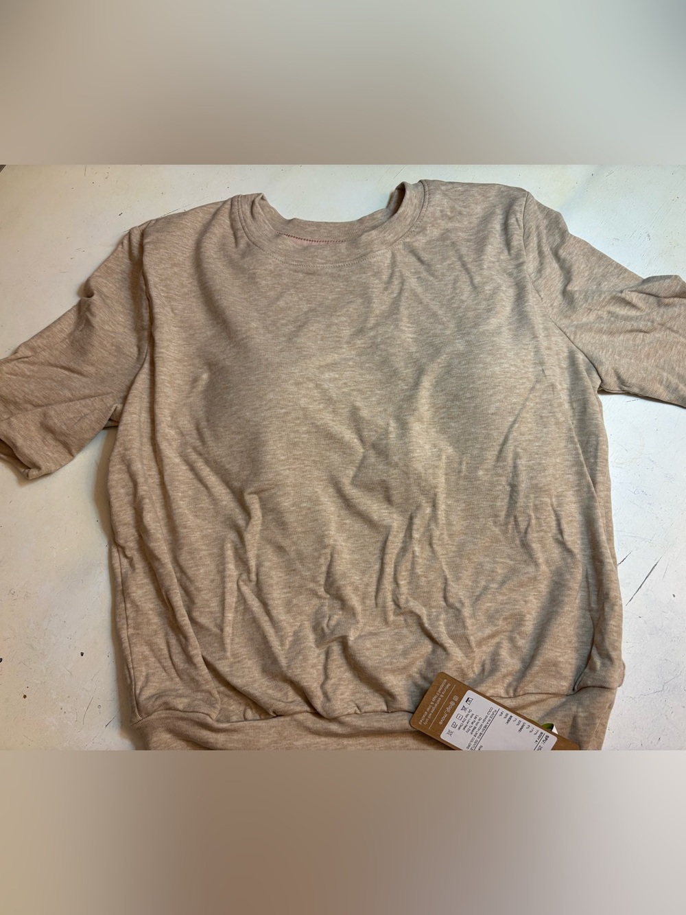OGL Move Lyocell Wool Crewneck Brami with Banded Hem